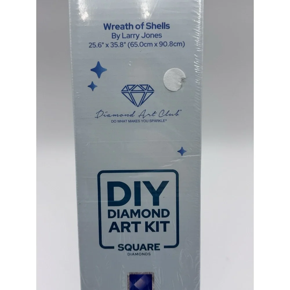 Rare Diamond Art Club Wreath Of Shells DIY Diamond‎ Art Kit 25.6X35.8 Christmas